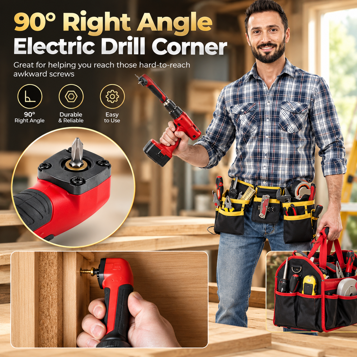 90 Degree Corner Device Drill Adapter