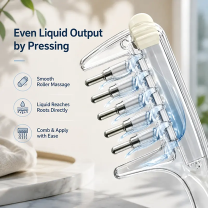 Scalp Liquid Applicator Comb-Refillable Hair Root Oil Massage Comb for Hair Care Treatment