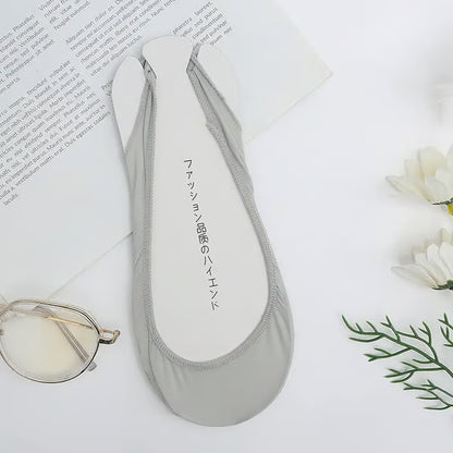 5Pcs Women's Ice Silk No Show Ultra-Thin Liners — Invisible Comfort for Every Shoe