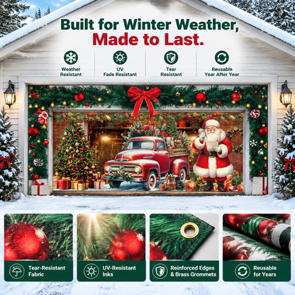 Christmas Garage Door Banner – 10 Festive Designs, Instant Holiday Curb Appeal