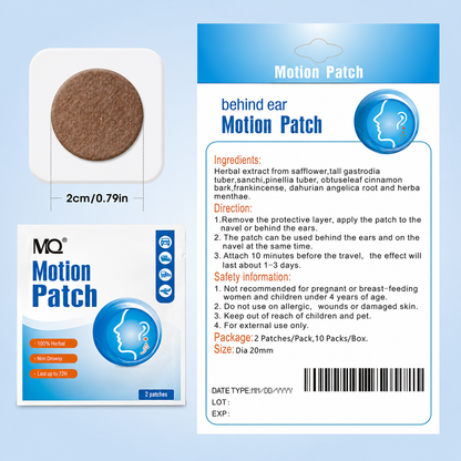 10 Pcs Motion Sickness Patch Non-Drowsy