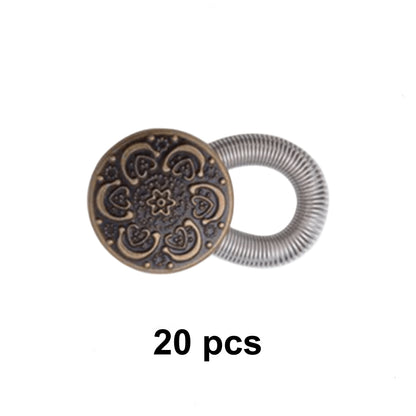 20 Pcs Metal Button Extenders – Instant Waist Expansion for Jeans & Pants