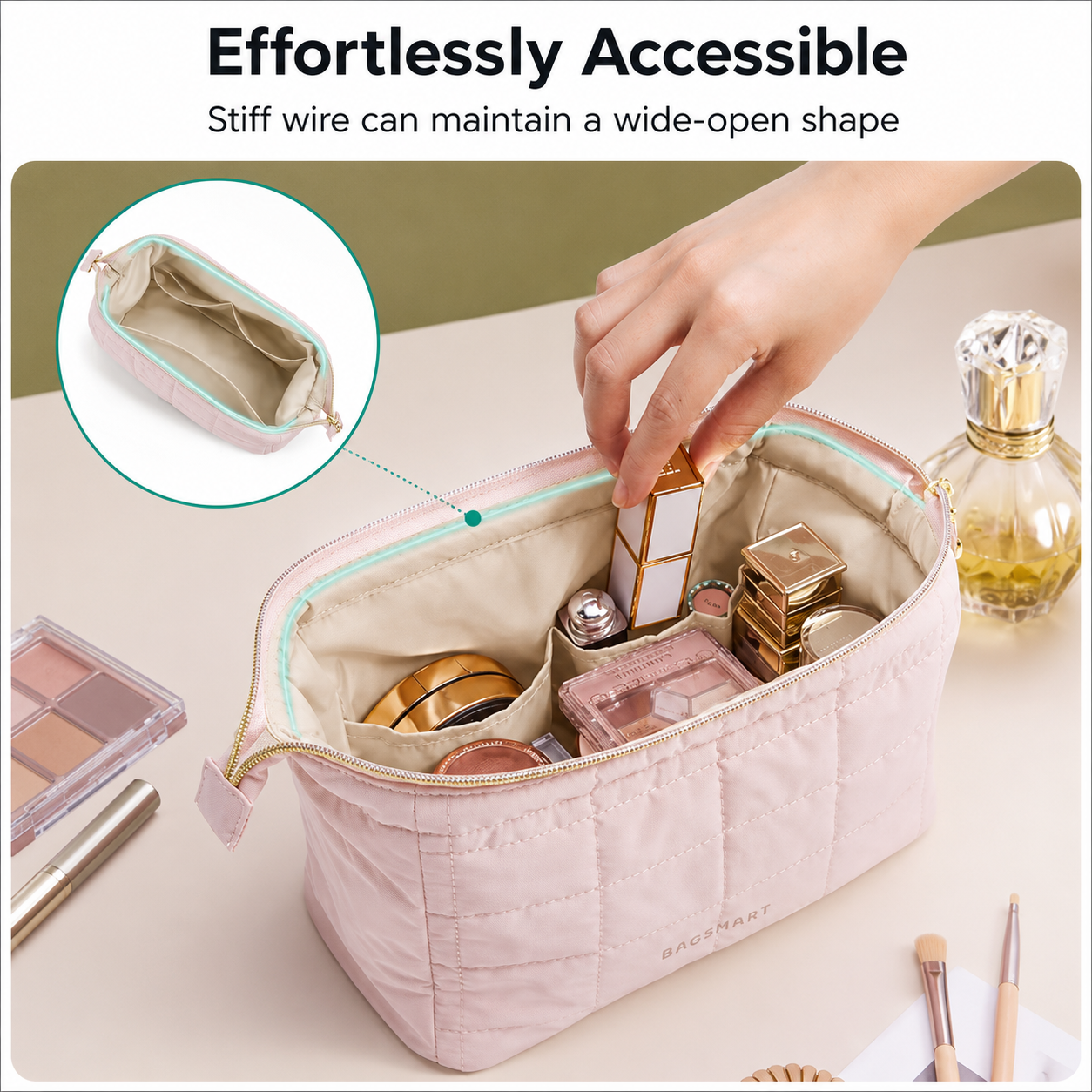 Puffy Padded Make Up Bags for Women