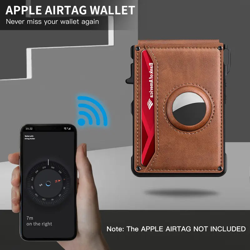 💳Men's Business Wallet Credit Card Holder Pop Up Smart RFlD Blocking Slim Leather