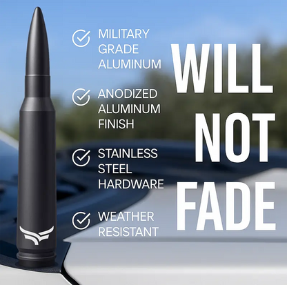 50 Cal Badass Bullet Antenna for Ford Dodge GMC Chevy & Jeep 2007+