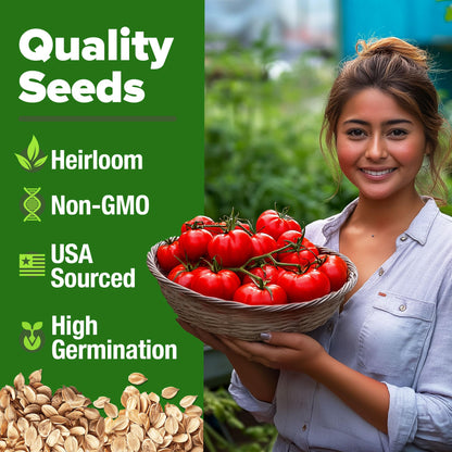 🍅Beefsteak Tomato Grow Pack – 300 Heirloom Tomatoes for Your Garden