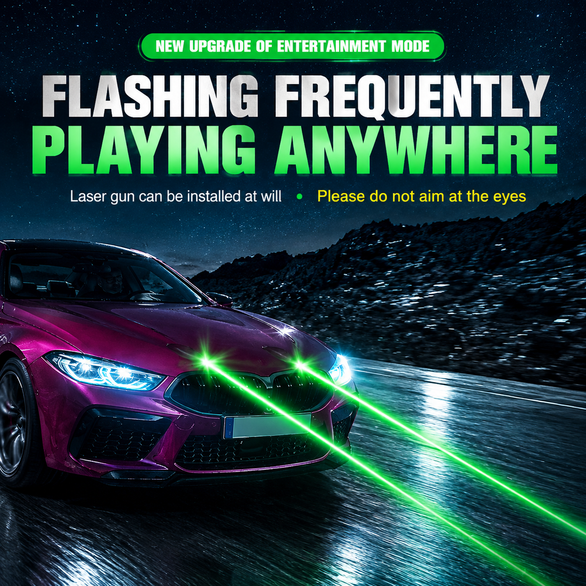 Smart Vehicle Laser Light for Safer Night Driving