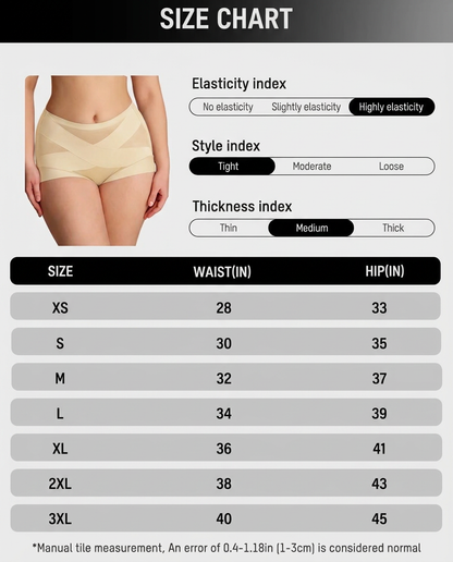 High-Waisted Cotton Shapewear Panty – Firm Control, Sizes XS-3XL