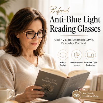 Women's Bifocal Anti-Blue Light Reading Glasses