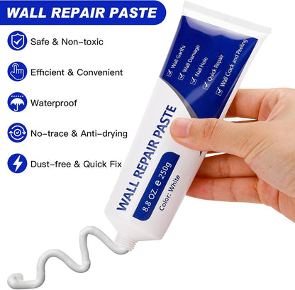 Wall Repair Putty Kit Crack Filler Smooth Finish Cream