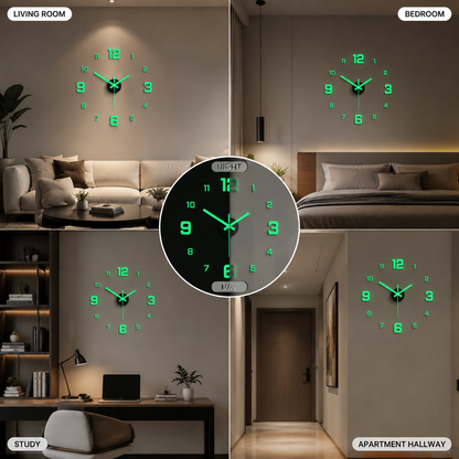 DIY 3D Digital Luminous Wall Clock