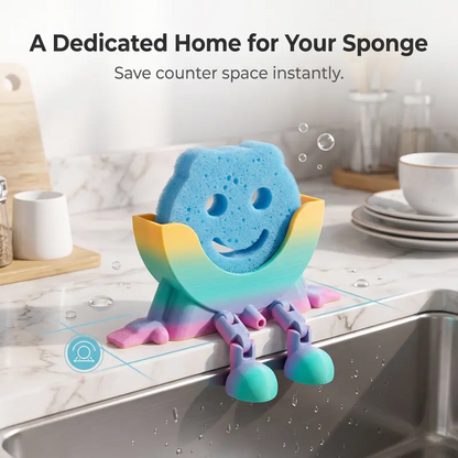 Cute Sponge Holder with Self-Draining Design (2pcs)