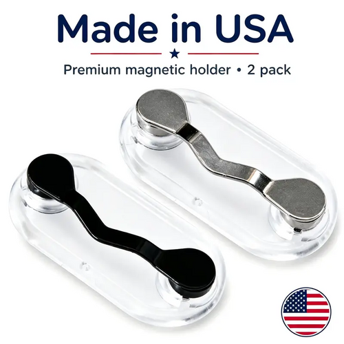 2 Pack Magnetic Glasses Holder - Premium Strength Magnetic Hold