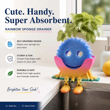 Cute Sponge Holder with Self-Draining Design (2pcs)