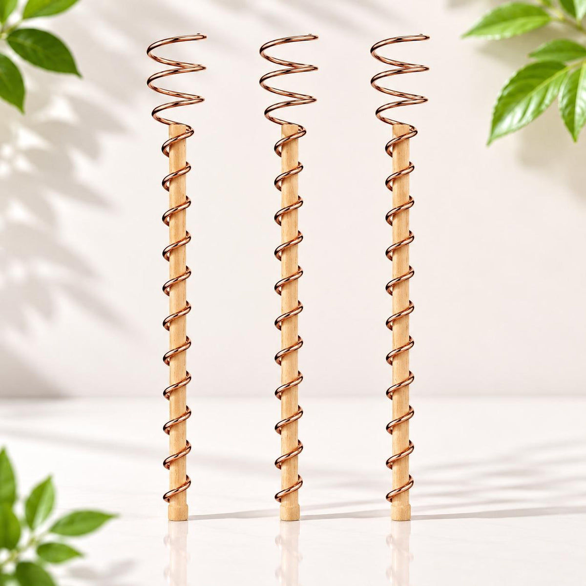 Copper Coil Wire Antennas Garden Stakes