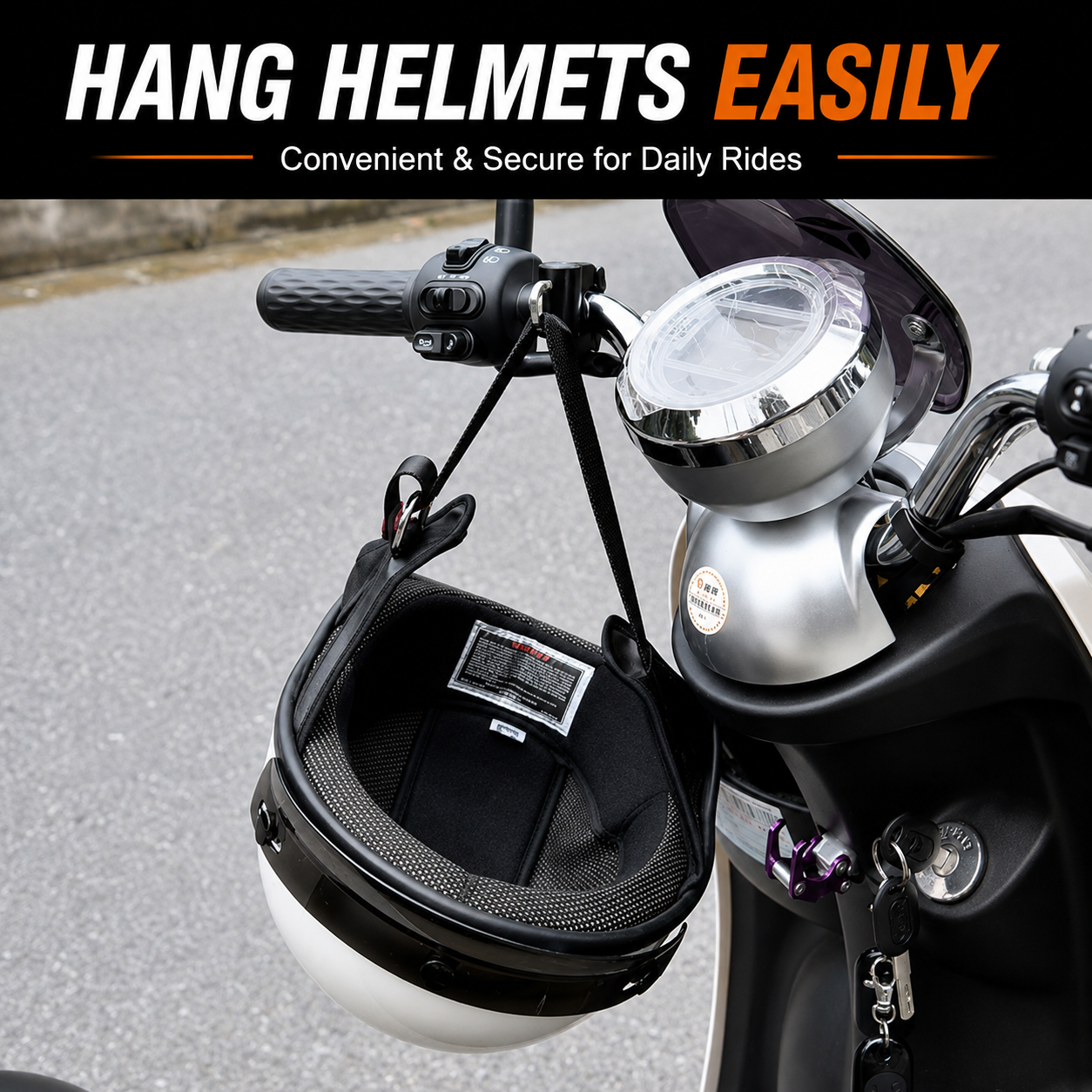 Functional Anti-theft Helmet Lock Set
