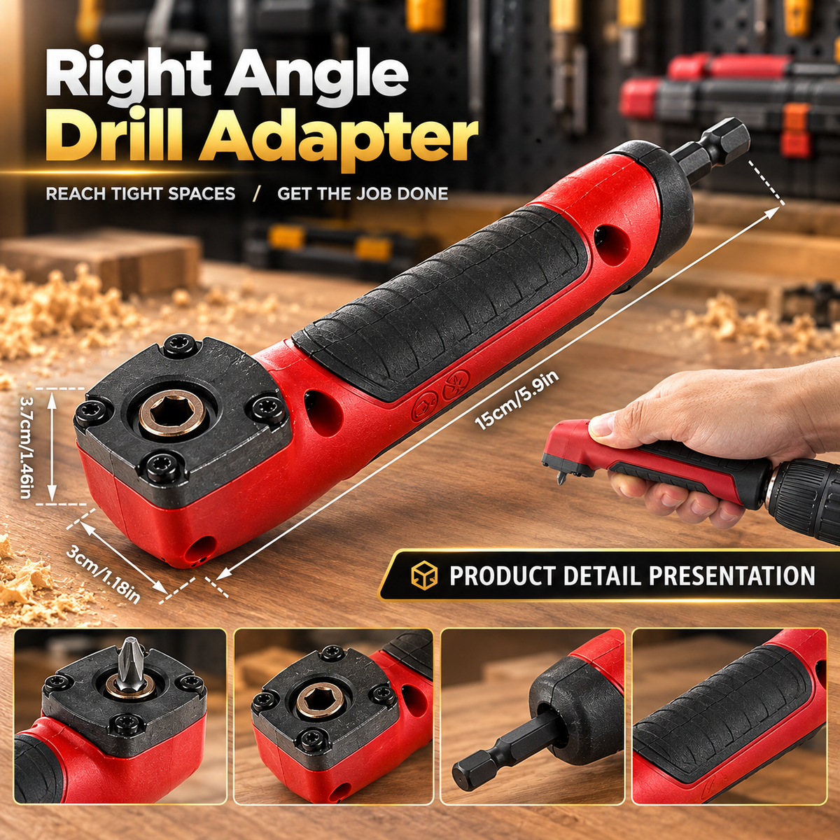 90 Degree Corner Device Drill Adapter
