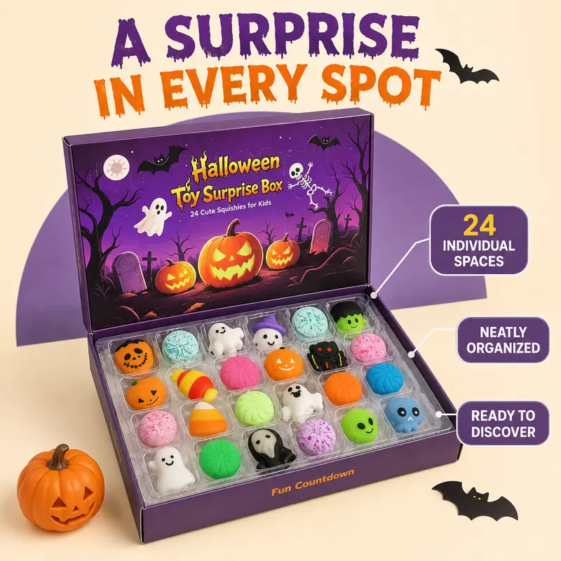 24-Piece Halloween Squishy Advent Calendar