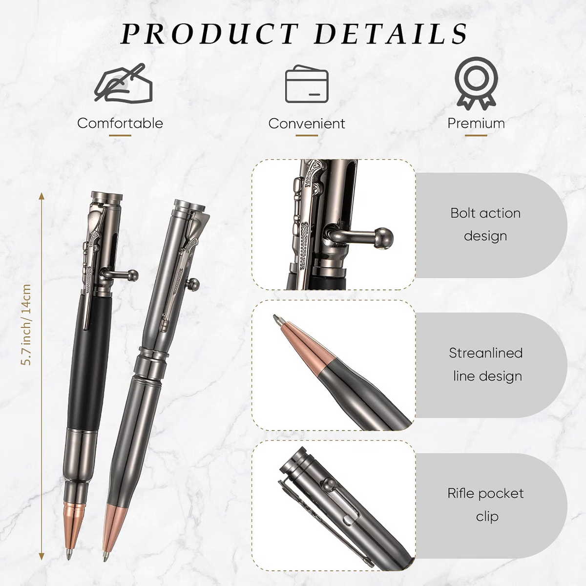 Bolt Action Ballpoint Pen – Tactical Gift for Men