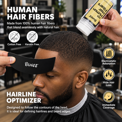 100% Human Hair Fibers & Water Resistance Hold Spray for Enhanced Hair Volume and Texture