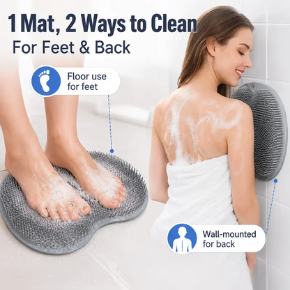 Hands-Free Shower Foot & Back Scrubber Mats
