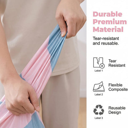 No-Pump Vacuum Storage Bags – 2 Sizes, Instant Space-Saving Compression