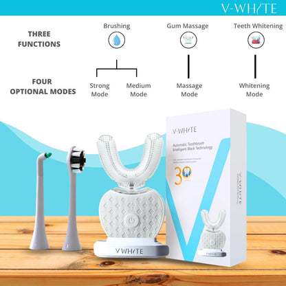 Adults Auto Ultrasonic U-Shaped Toothbrush