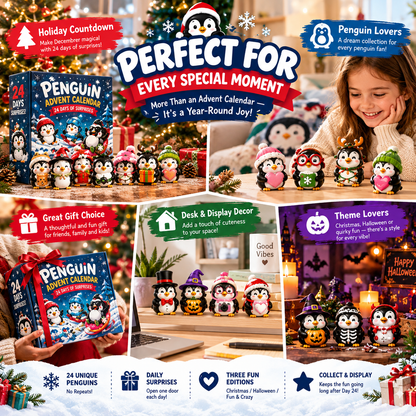 24-Day Penguin Advent Calendar – 24 Unique Collectible Penguins