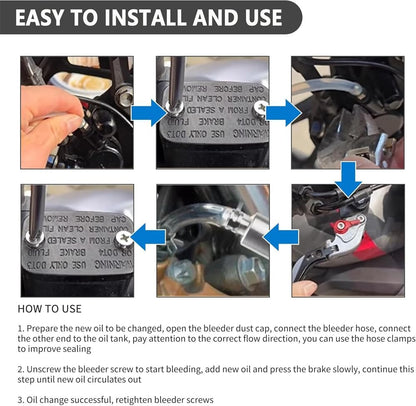 Universal Brake Bleeder Kit with One-Way Check Valve