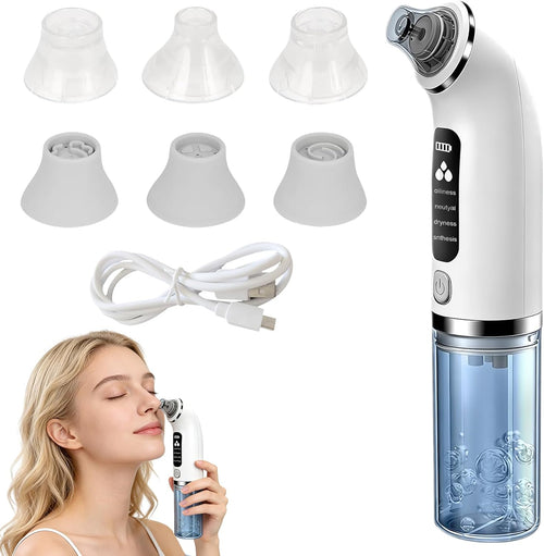 Blackhead Remover Pore Vacuum with 4 Suction Modes & 6 Tips