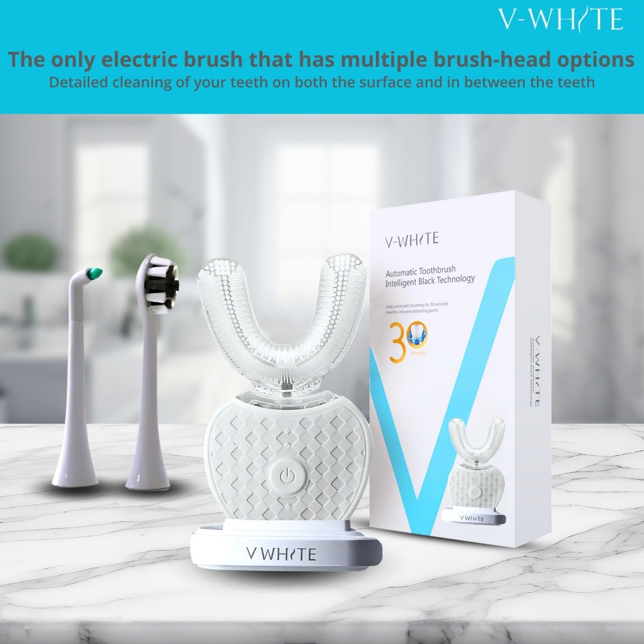 Adults Auto Ultrasonic U-Shaped Toothbrush