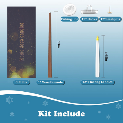 Flameless Candles with Magic Wand Remote for Christmas & Halloween Decor