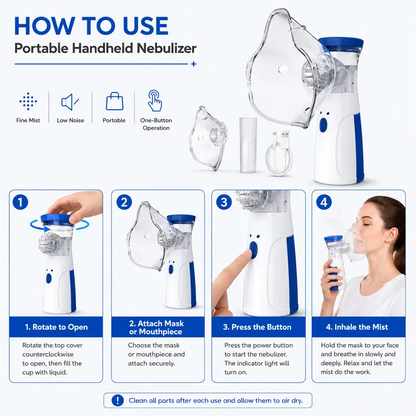 Portable Ultrasonic handheld Nebulizer Machine