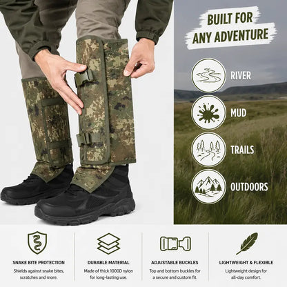 Unisex Adjustable Outdoor Snake-Resistant Leg Gaiters