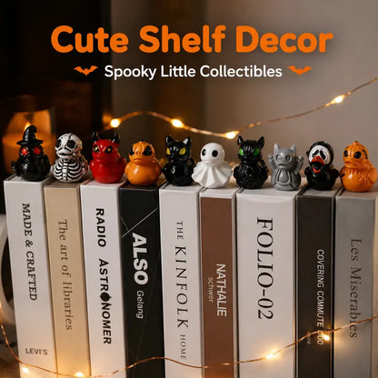 Mini Spooky Skull Devil Resin Duck Ornament