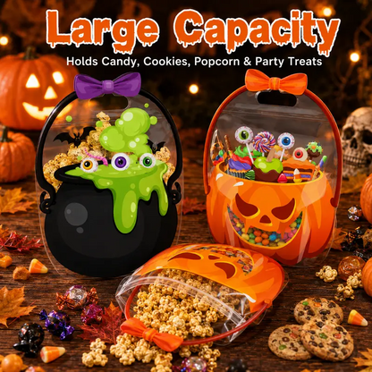 12/24/36/48/60 Pcs Halloween Plastic Goodie Bags