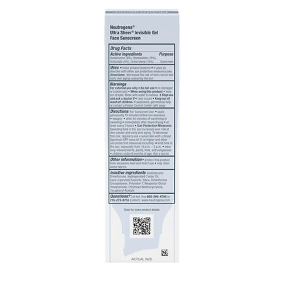 Ultra Sheer® Invisible Gel Face Sunscreen Broad Spectrum SPF 40