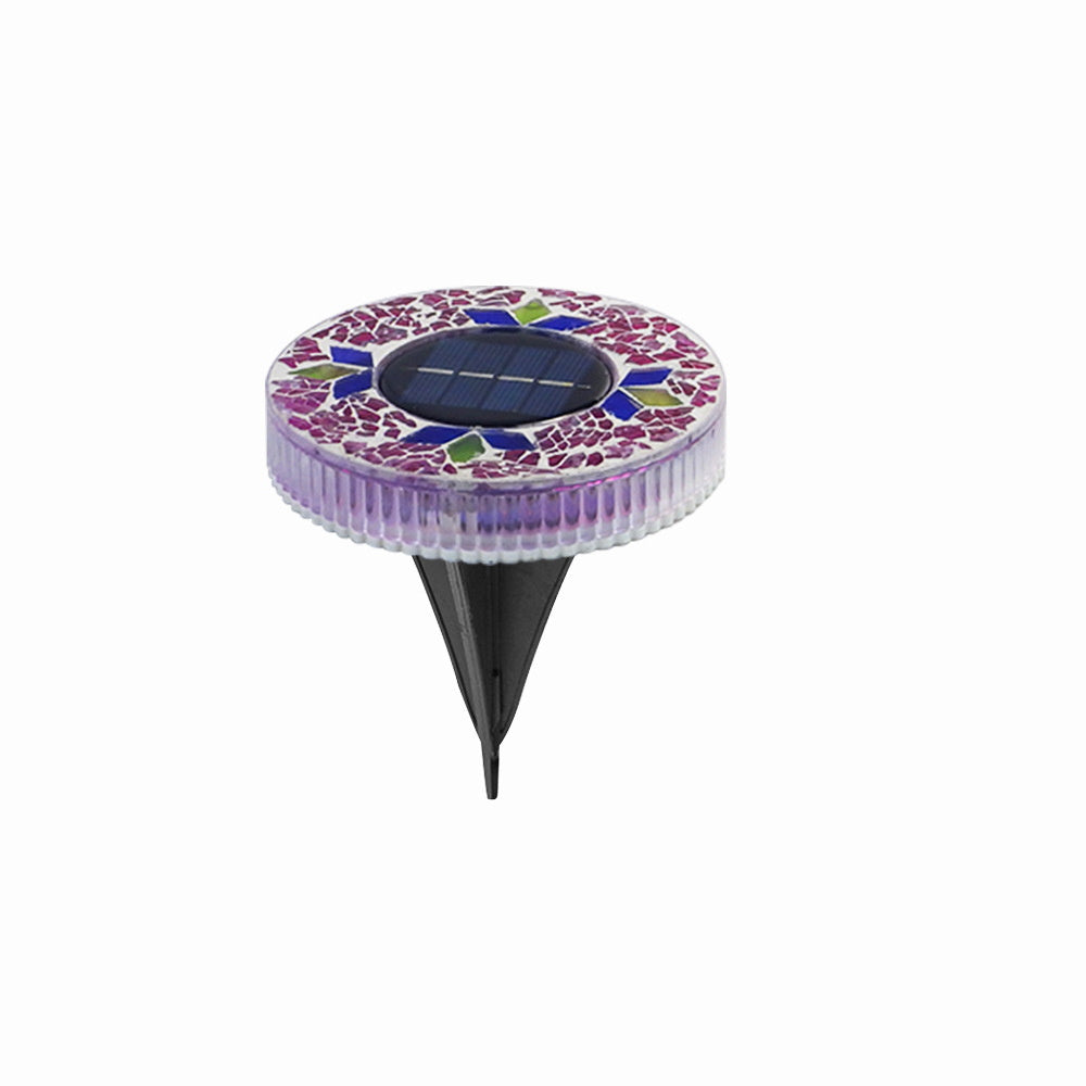 Solar Mosaic Pathway Lights Waterproof Outdoor Garden Decor