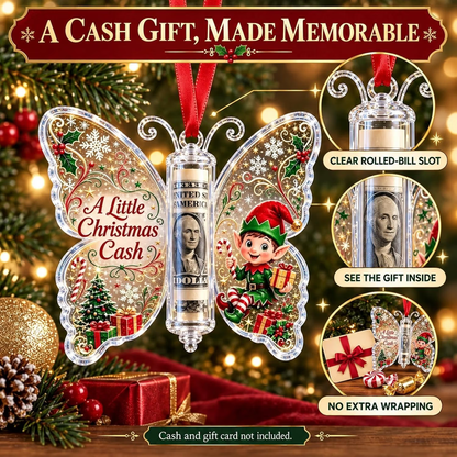 Christmas Cash Gift Ornament – Butterfly Money Holder Set