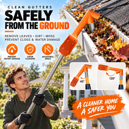 No-Climb Gutter Cleaning Tool