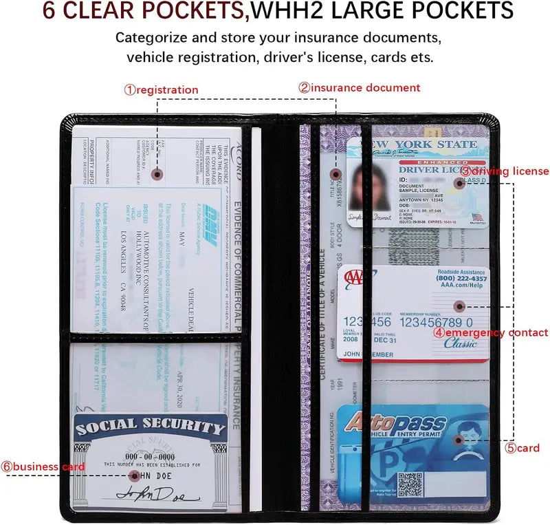 Car Registration & Insurance Card Holder