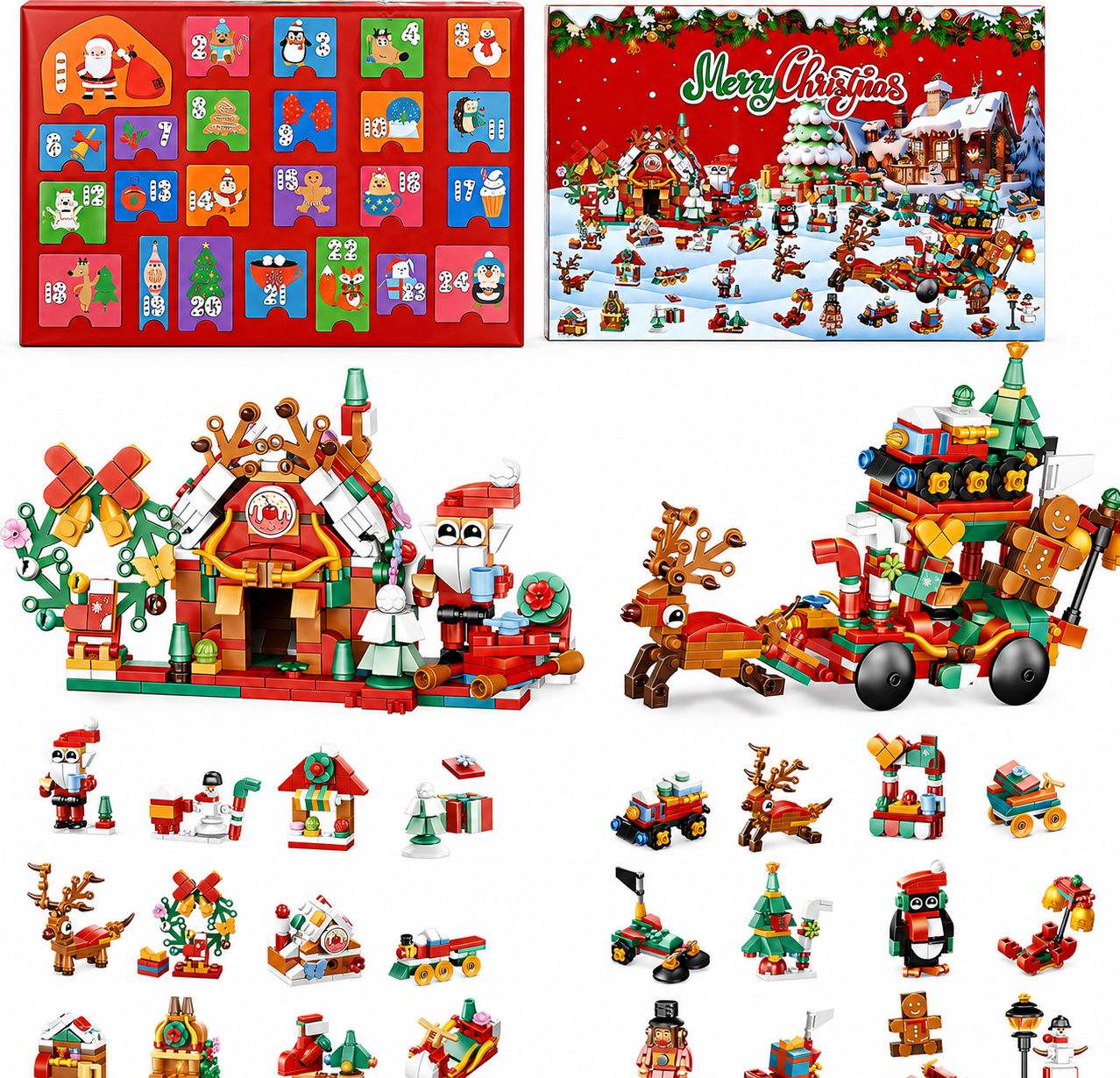 Christmas Building Blocks Christmas Village House Building Set