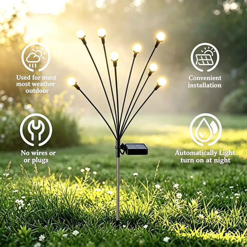Waterproof Solar Firefly Stake Lights