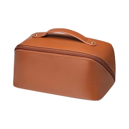 PU Leather Waterproof Makeup Pouch – Travel Cosmetic Organizer, 4 Colors