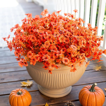 UV-Resistant Silk Daisy Bundles – 8-Pack Autumn Outdoor Decor