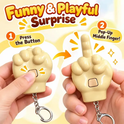 3-in-1 Funny Pop-Up Middle Finger Fidget Keychain Set
