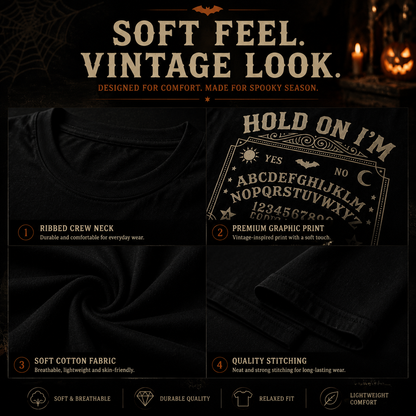 Hold On I'm Texting My Dad Ouija Board Retro T-Shirt