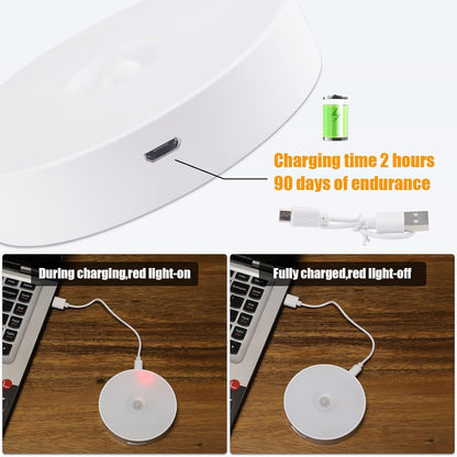 4-Pack Motion Sensor Night Lights – Rechargeable, Warm & Cold White