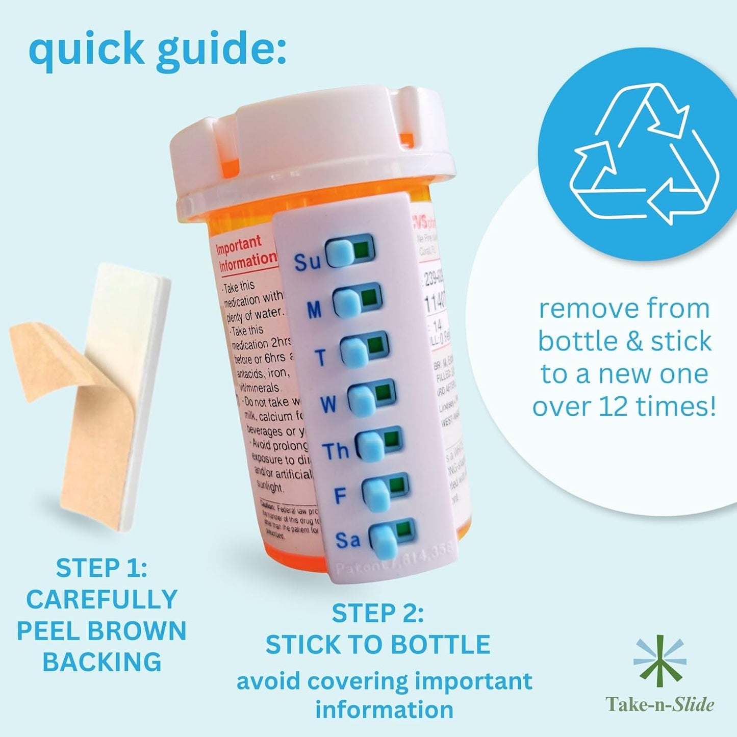 💊Reusable Medication Tracker (5-Pack)