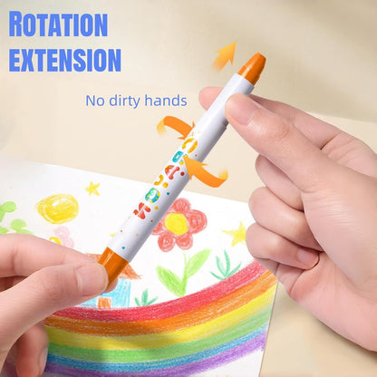 24 Washable Crayons for Toddlers – Non-Toxic Twist-Up Paint Sticks